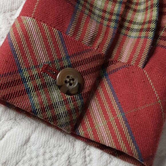 Evan Picone Ladies Pink Flannel Shirt - Picture 7 of 7